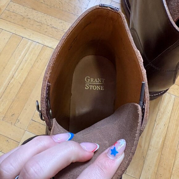 WORN ONCE Grant Stone Shoes - Brass Boot Crimson Chromexcel - - Picture 5 of 12